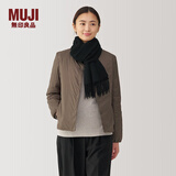 无印良品（MUJI）羊毛编织 围巾 围脖 保暖 女式 冬季 DD0IOA4A 黑色 35*164cm