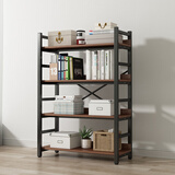 密林书架置物架落地多层收纳架客厅家用货架放书简易储物架 4层80