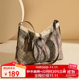 红蜻蜓包包女包2025新款毛绒牛皮hobo单肩斜挎托特妈妈包送女友生日礼物