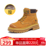 骆驼（CAMEL）【山丘】经典大黄靴户外工装马丁靴 L23W076065M 土黄（毛里） 38