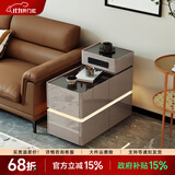 印象斑斓沙发边几轻奢高级感客厅侧边多功能小茶几现代简约边柜储物收纳柜 0.8米茶几/烤漆/4抽(左边抽屉款)