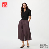 优衣库女装休闲裙裤/七分裤裤子尼龙479399 38 深褐色 L /160/72A