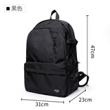 ANDSEEYOU 品牌新款书包牛津纺高中背包双肩包大学生潮流旅行多隔层电脑包 黑色 双隔层