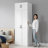 金经金属钢制北欧衣柜主卧室家用铁艺儿童衣柜出租房环保铁皮衣橱长0.8米