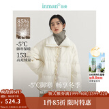 茵曼（INMAN）高充绒量鸭绒九江羽绒服女新款冬女装小个子时尚短款外套上衣 梨花杏 L