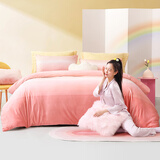 富安娜家纺 加厚法兰绒 床上四件套天鹅绒冬季加厚保暖防静电套件床笠款 富安娜 水晶绒 -【床单款】哈尼 1.5米 床单款 (被套203*229cm)