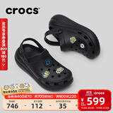 卡骆驰（CROCS）檀健次同款经典泡芙洞洞鞋百舒适男沙滩鞋女鞋休闲鞋|207521 黑色-001(含智必星) 37 (230mm) 38