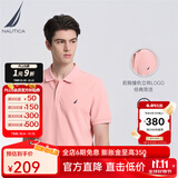 诺帝卡（NAUTICA）男装夏季棉氨混纺休闲亲肤透气短袖POLO衫男KE3100 粉红色6CN（231） S