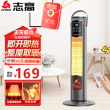 志高取暖器立式暖风机电暖气电暖器小太阳家用烤火器浴室热风机节能大功率新款低噪办公室卧室速热干衣 戴森灰 语音触屏款【石墨烯+加湿喷雾+3D火焰】