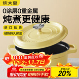 炊大皇珐琅锅铸铁锅家用炖锅砂锅汤锅焖烧锅电磁炉燃气煮锅22cm