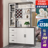 凯帝格（CADEFE） 酒柜客厅隔断柜进门玄关柜简约现代家用装饰柜间厅柜北欧屏风柜 浅布纹（长1.23x宽0.335x高2米） 双面