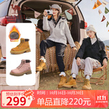 骆驼（CAMEL）【山丘】经典大黄靴户外工装马丁靴 L23W076065R 土黄（绒里） 38