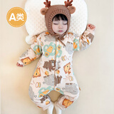 wua·wua婴儿连体衣秋季保暖加厚秋冬季套装新生儿夹棉男女宝宝冬装棉衣 满印马戏团（150g厚棉） 90cm （建议12-18月 18-26斤）
