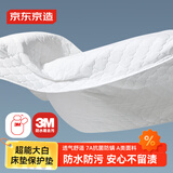 京东京造超能大白 3M床垫保护垫防水防污7A抗菌A类可折叠 床垫款 白1.8m