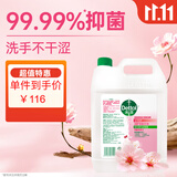 滴露（Dettol）洗手液补充装大桶消毒滋润5L 儿童家庭装杀菌护手