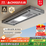 志高（CHIGO） 智能电动晾衣架升降晾衣机阳台智能晾衣机超薄隐形挂衣架晒衣架 灰色+照明横杆语音杀菌风干烘干