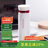 乐扣乐扣（LOCK&LOCK）不锈钢保温杯情侣学生水杯菲特旋转盖轻量杯450ml白红 LHC4131WR