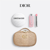 迪奥DIOR【限定版】迪奥美肤呵护礼盒(润唇膏001+老花霜)滋润新年礼物