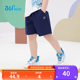 361°儿童短裤夏季男女童3-12岁透气运动裤梭织五分裤 藏青 110