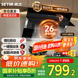 森太（SETIR） 【家电补贴8折】B560抽油烟机侧吸式脱排自动清洗吸油烟机大吸力家用抽烟机 【升级款B560Pro】26m3热清洗+自动开合