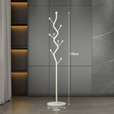 新房子意式轻奢衣帽架落地卧室床边个性放衣服收纳架子简易家用挂衣架 橄榄树款：奶油白（大理石底座）