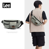 LEE户外运动男士斜挎包2025新款单肩包男胸包大容量挎包通勤腰包背包 墨绿色