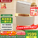 格力（GREE）【许我耀眼推荐】除湿机抽湿机家用20升/天低噪除潮除霉干衣机单间≤40平智能控湿24H定时DH20EF
