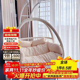 紫叶（ziye）双人吊篮吊椅室内阳台摇篮椅懒人摇椅藤椅双杆吊兰椅秋千