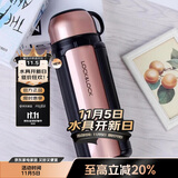 乐扣乐扣（LOCK&LOCK）保温壶304不锈钢保温保冷水壶户外露营旅行壶1.5L金色