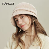 凡饰（FANCET）羊毛渔夫帽女秋冬优雅贝雷帽显脸小保暖圆顶盆帽生日礼物送长辈