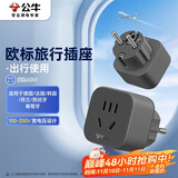 公牛（BULL）欧标旅行电源转换器插座/转换插头 适合国外使用（德国 西班牙 法国 韩国 荷兰等）GN-905G无开关
