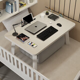 小匠材【超大号】床上书桌电脑桌折叠桌学习桌珍珠白80*60*35【旗舰款】