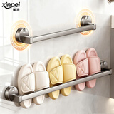 馨沛吸盘拖鞋架卫生间免打孔厕所门后壁挂置物架浴室沥水挂架收纳神器