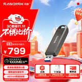 闪迪（SanDisk）1TB USB3.2 Gen2 固态U盘 CZ820 读速高达1000MB/s 写速900MB/s 支持密码保护 大容量优盘