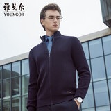 雅戈尔（YOUNGOR）【可机洗羊毛】26秋冬毛衫外套 藏青 S【偏大,建议拍小一码】
