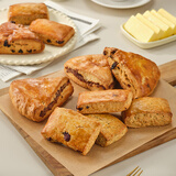 趣尝鲜多风味司康组合550g10个 4拼口味英式糕点茶点面包软欧包现烤早餐