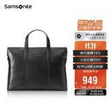 新秀丽（Samsonite）男士手提包13英寸电脑包休闲通勤牛皮革公文包生日礼物 TK9