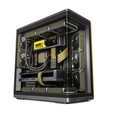 爱国者（aigo）星璨 辰 屏显版 黑色 游戏电脑台式ATX主机箱 360水冷位/一体弧面玻璃/左右分仓海景房/5090显卡