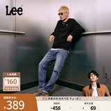 Lee【预售】【张凌赫代言】726舒适直筒丹宁复古水洗蓝男牛仔裤休闲 中浅蓝 34 (160-170斤可选)