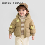 巴拉巴拉童装宝宝羽绒服男童冬装女童连帽外套萌趣2025新款面包服外套