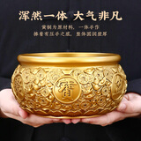 轩椽阁纯黄铜香炉家用供奉上香供佛特大号招财神焚香线香炉聚宝盆烧香炉