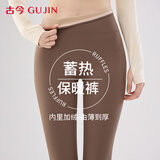 古今（GUJIN）加绒鲨鱼裤女显瘦腿精保暖裤女薄绒秋冬新款加厚瑜伽裤高腰打底裤
