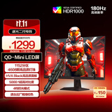 AOC 27英寸2K180Hz 1152区QD-MiniLED HDR1000 HVA Black 色准特调游戏电竞显示器 逐光二代Q27G41XMN