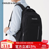 蔻一（Cnoles）双肩背包男士大容量防泼水16英寸电脑包休闲百搭大学生书包旅行包生日礼物送爸爸男友老公实用