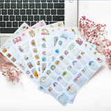 誉禾卡通防水姓名贴幼儿园小学生书本名字手写标签贴自粘性标记贴可爱小清新签名贴6款装 5212