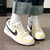 耐克（NIKE）女鞋板鞋 2026新款秋季COURT学生运动鞋时尚潮流低帮休闲鞋大童鞋 蜜酪漫流-121 40