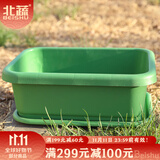 北蔬 种菜盆长方形超大加厚带托盘阳台蔬菜水果种植盆 大号种菜盆绿色
