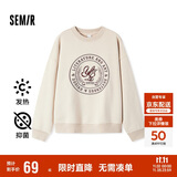 森马（Semir）[商场同款]女oversize发热抗菌2024冬季绣花抓绒上衣101724116004