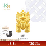 周生生男黄金转运珠 charme XL酷黑守护信念勇气串珠单颗 貔貅86330C