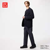 优衣库男装弹力九分裤/商务通勤西裤裤子25秋冬新款479349 69 藏青色 L /175/88A